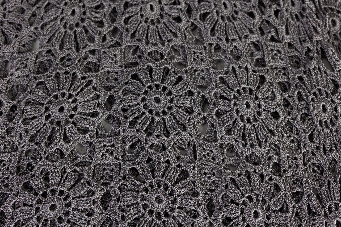 LIVIA Crochet Dress - Graphite