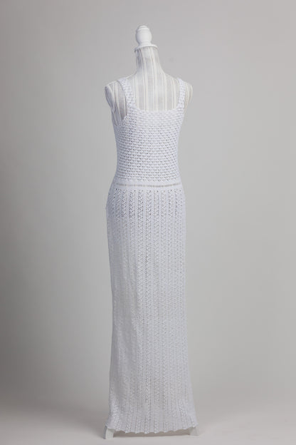 ELARA Crochet Dress - White