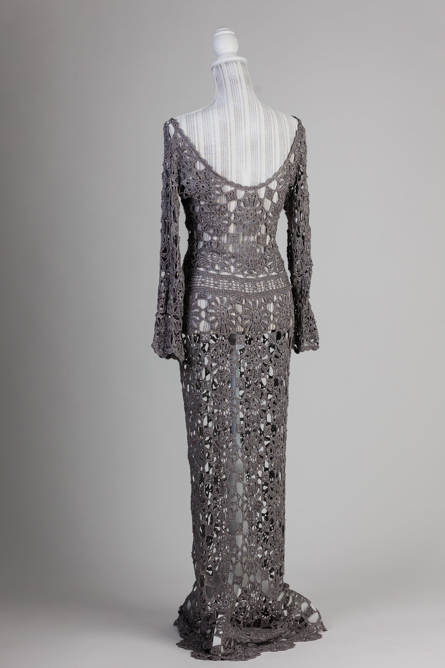 LIVIA Crochet Dress - Graphite