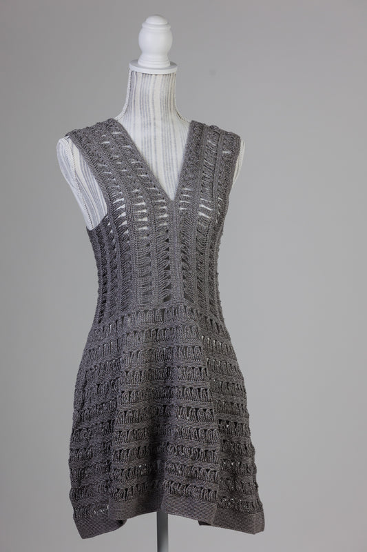 AUREA Crochet Dress - Graphite