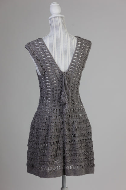 AUREA Crochet Dress - Graphite