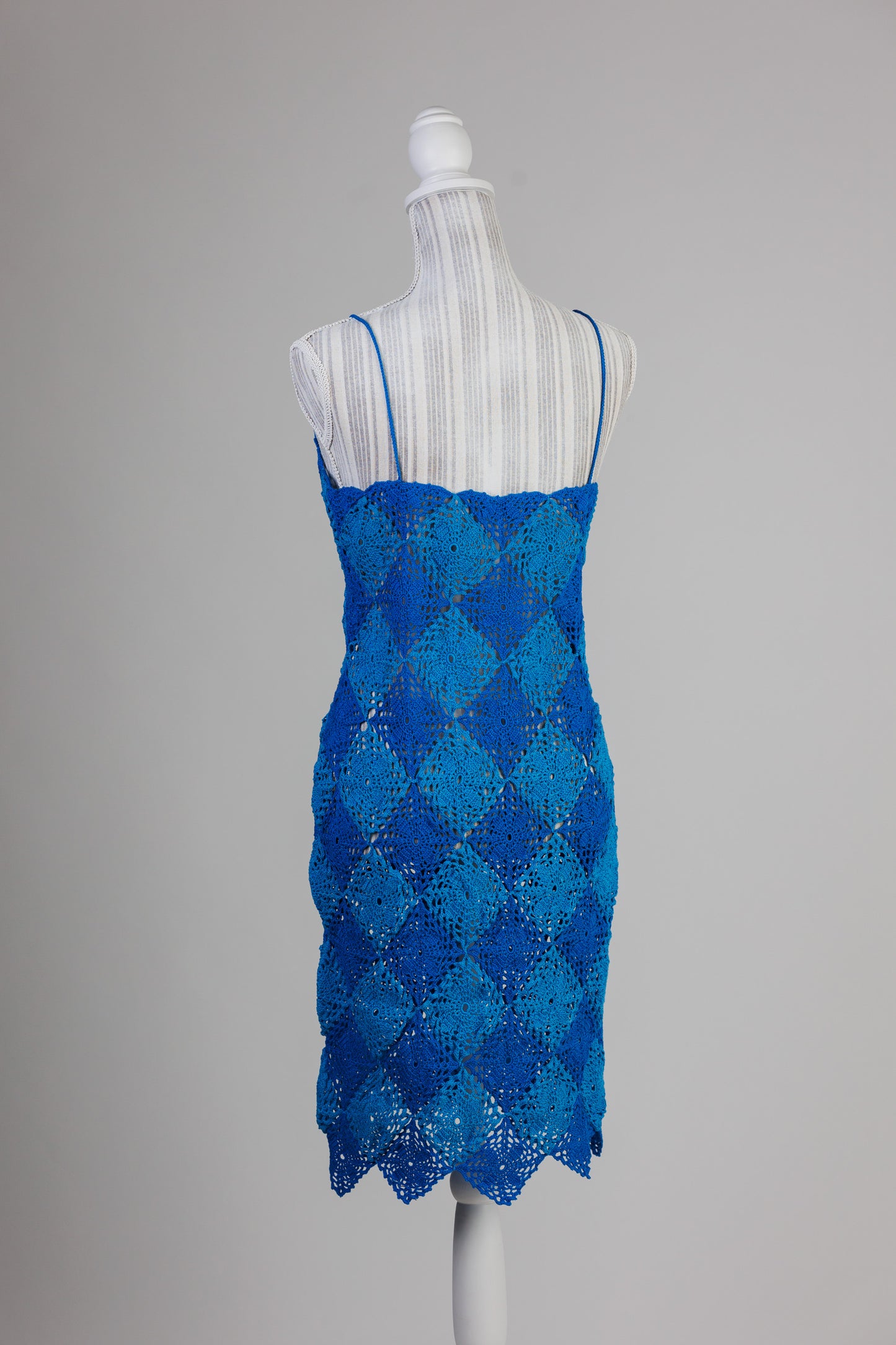 NEREA Crochet Dress - Blue